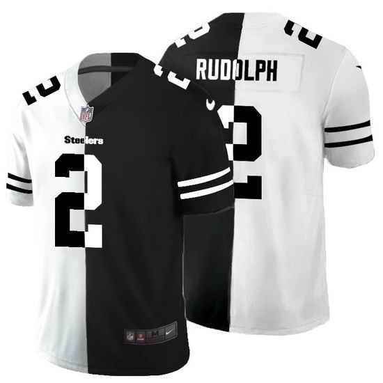 Pittsburgh Steelers 2 Mason Rudolph Men Black V White Peace Split Nike Vapor Untouchable Limited NFL Jersey